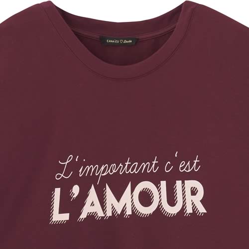 sweat shirt amour camaieu deedee