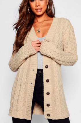 gros gilet beige