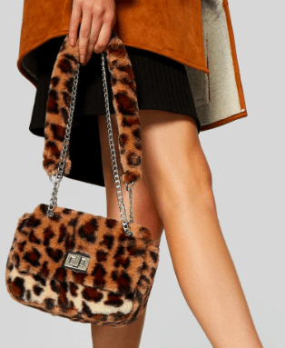 sac fourrure leopard