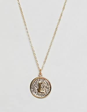 collier médaillon lettre asos