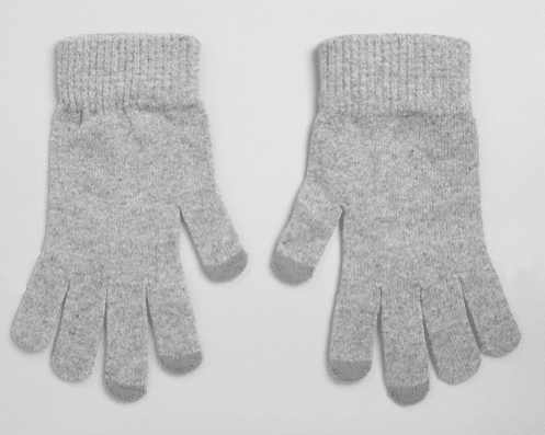 gants gris polyester recyclé