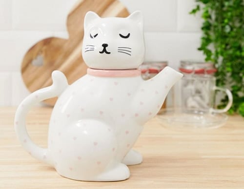 Théière en forme de chat à pois, 26,95€