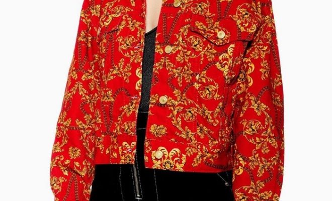 veste jean imprimée veste jean imprimée