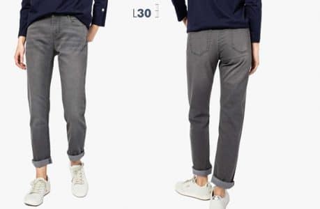 Jean regular gris, du 36 au 46, 14,99€ Jean regular gris, du 36 au 46, 14,99€