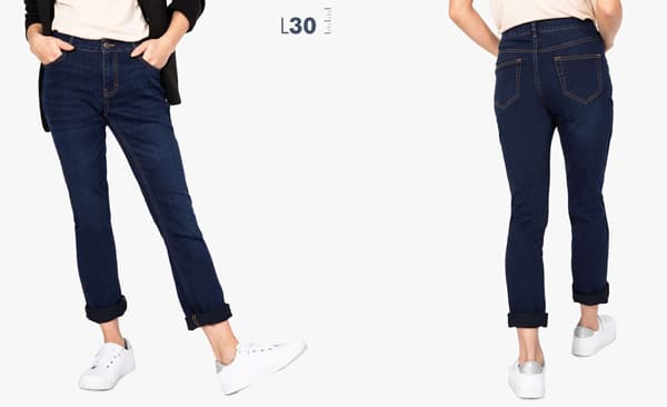 Jean regular avec surpiqûres, du 36 au 46, 14,99€