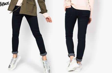 Jean slim, 4 coloris, du 36 au 46, 24,99€ Jean slim, 4 coloris, du 36 au 46, 24,99€