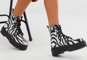 bottines zebre