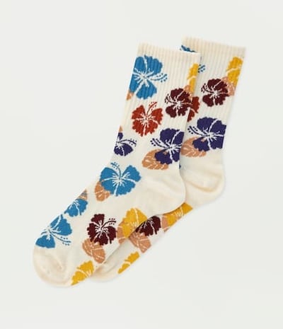 chaussettes fleurs