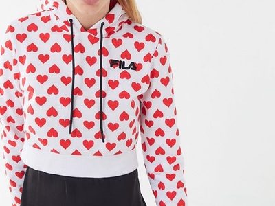 crop sweat fila cœurs crop sweat fila cœurs