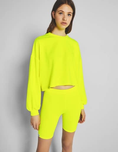 sweat jaune fluo