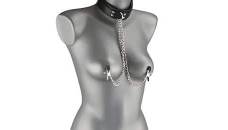 Collier avec pinces à seins, 32,90€ Collier avec pinces à seins, 32,90€