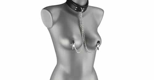 Collier avec pinces à seins, 32,90€