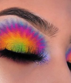 maquillage tie and dye