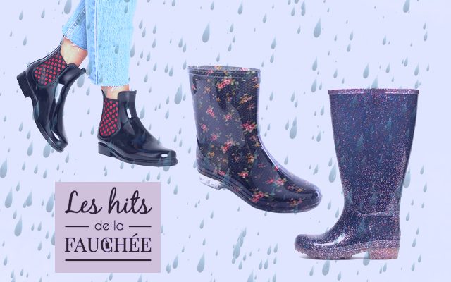 Bottine de pluie discount femme pas cher