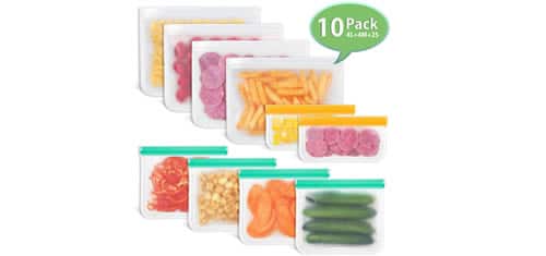 10 sachets congélations réutilisables, 3 tailles différentes, 14,99€