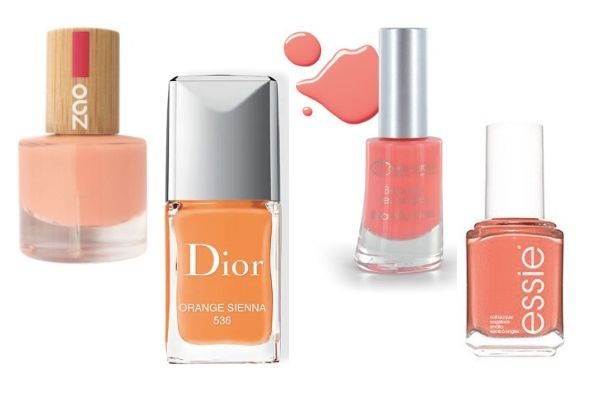 vernis orange pastel