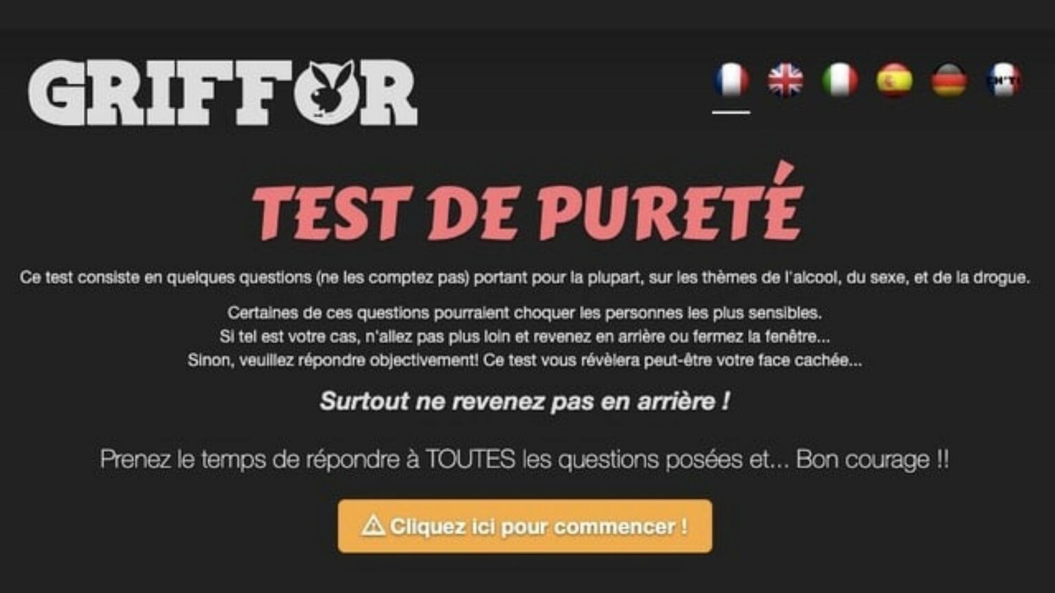 Test de puret griffor interview d un des cr ateurs qui va le supprimer