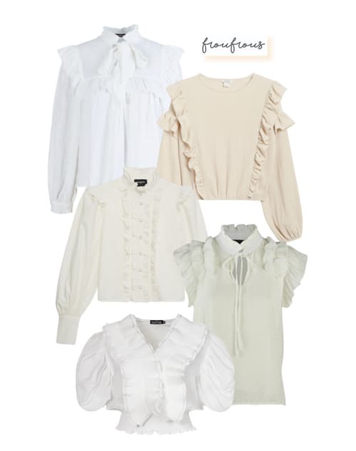 blouse blanche chemise volants 2
