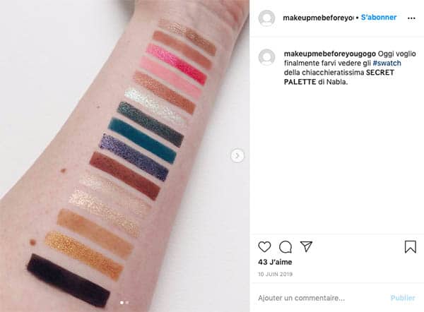 palettes-maquillage-yeux-noel-2020-nabla-swatches