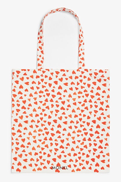 Tote bag imprimé cœur, Monki, 8€