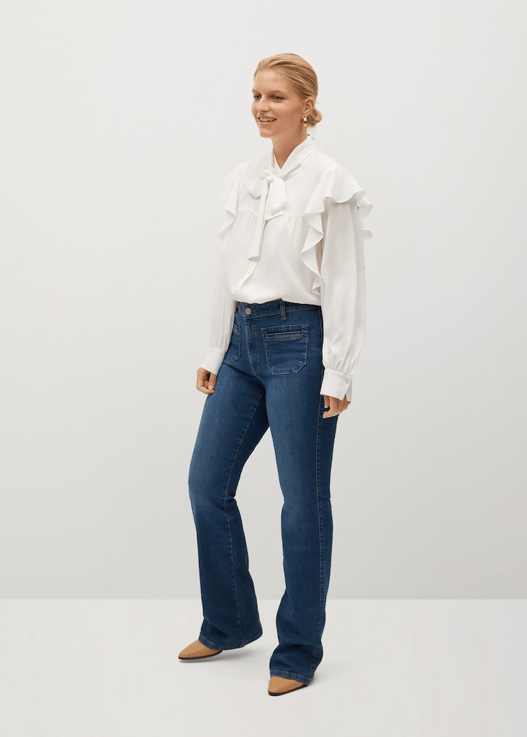 Jean bootcut à taille basse, Mango, 49,99 €.