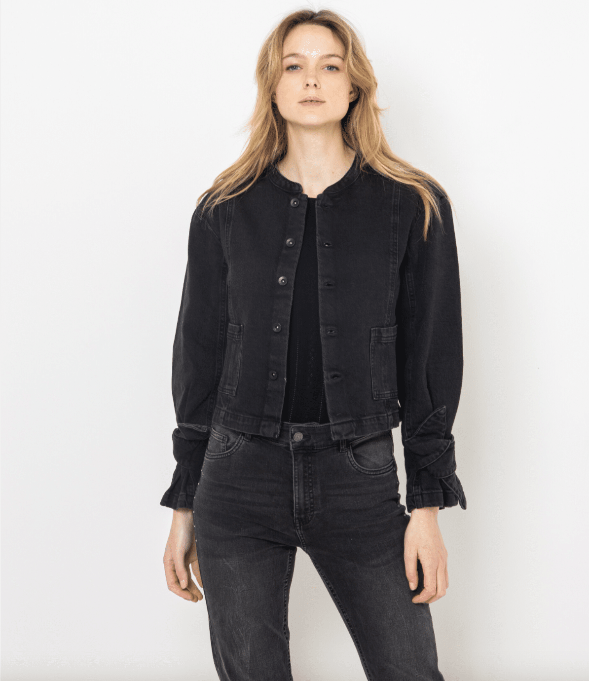 Veste en coton bio délavé, Camaïeu, 39,99 €.