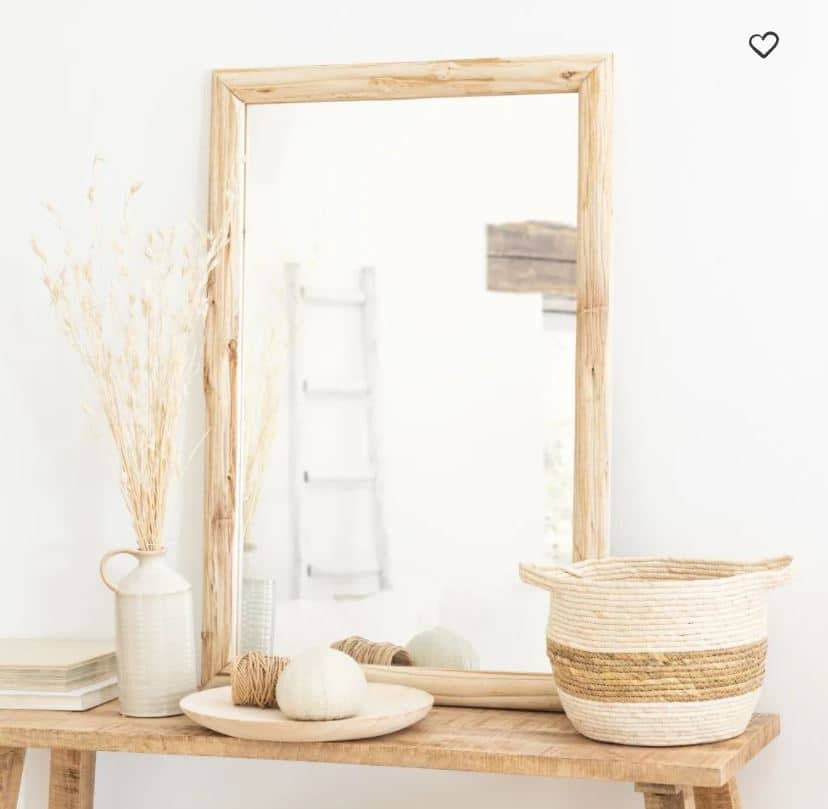 Miroir en bois clair