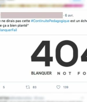 Tweet sur Blanquer et le fail de l’école à la maison