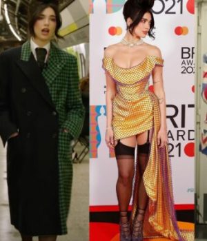 Dua Lipa en Vivienne Westwood aux BRIT Awards 2021