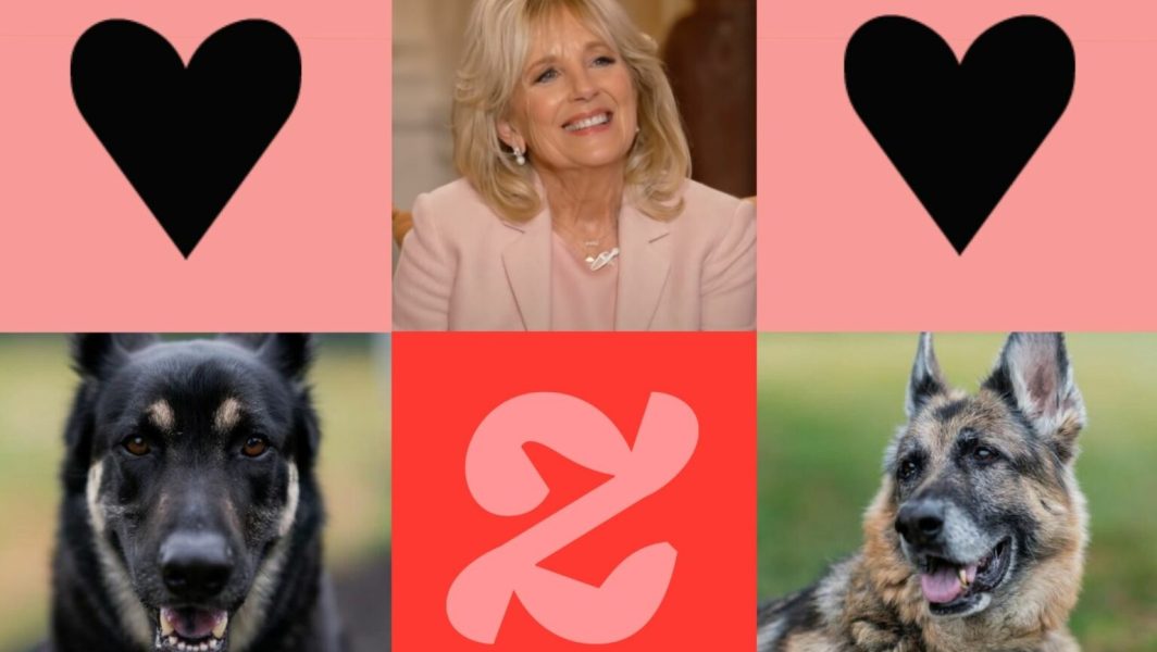Jill Biden présente le doggy bag de luxe, à l’effigie de ses chiens Major & Champ