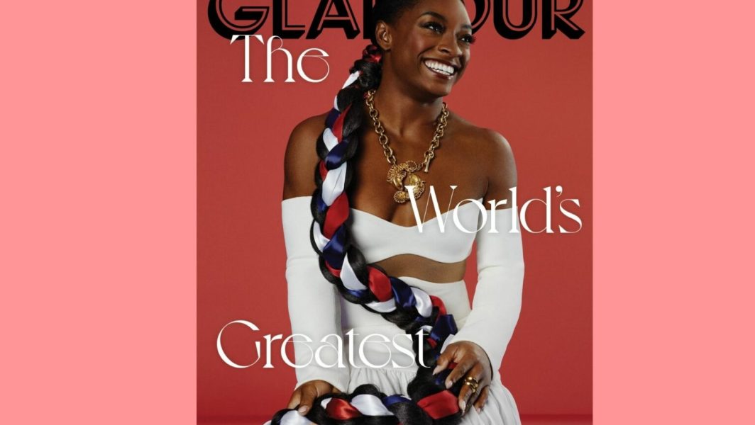 Simone Biles, en couverture du nouveau numéro de juin 2021 l'édition américaine de Glamour