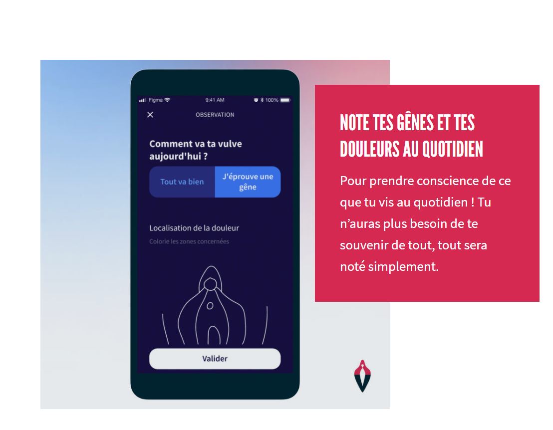 Prévisions de ce à quoi ressemblera l’application Vulvae, sur vulvae.io