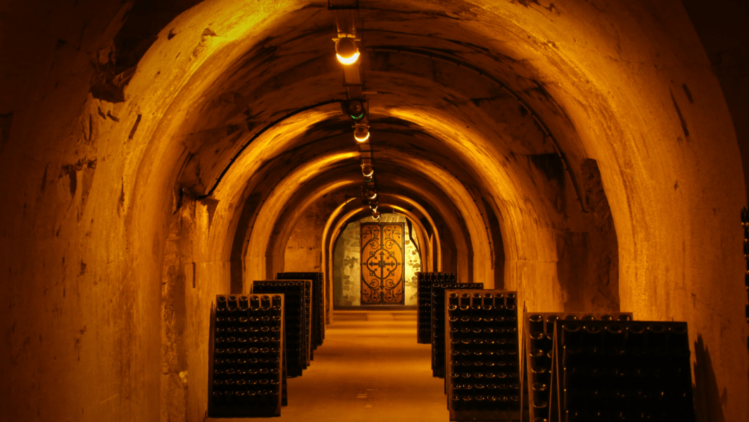 visite virtuelle des caves à champagne Taittinger