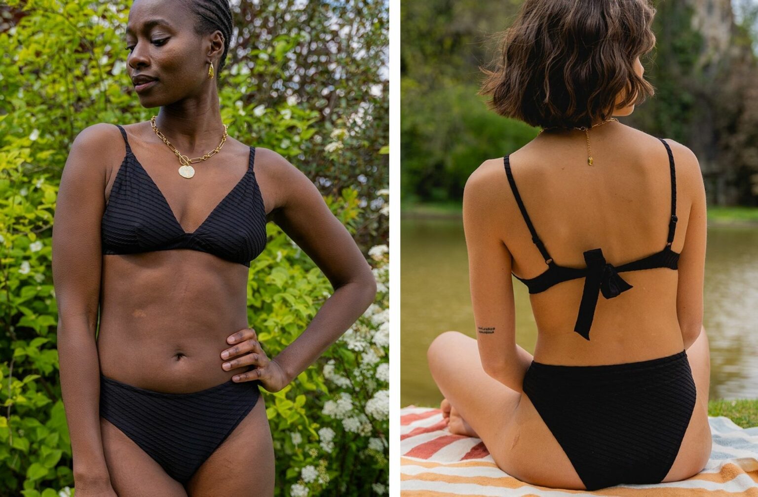 Bas de maillot de bain menstruel, 40€, et haut de maillot de bain assorti, 40€, Fempo. Bas de maillot de bain menstruel, 40€, et haut de maillot de bain assorti, 40€, Fempo.