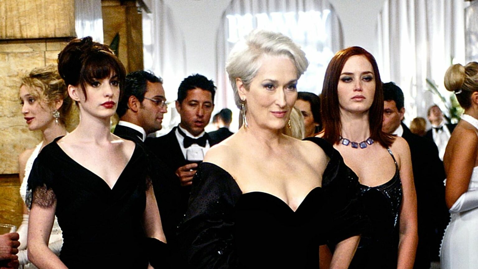 Anne Hathaway, Meryl Streep and Emily Blunt in The Devil Wears Prada Anne Hathaway, Meryl Streep and Emily Blunt in The Devil Wears Prada