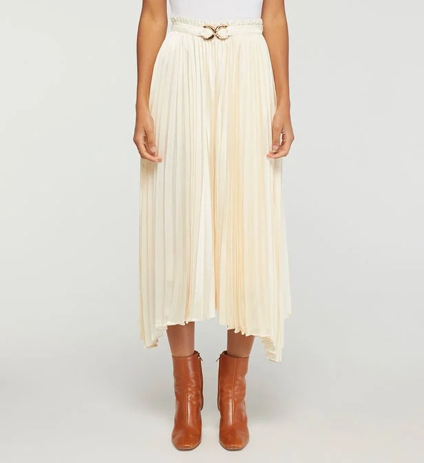 REJINA PYO — Jupe longue plissée soleil asymétrique