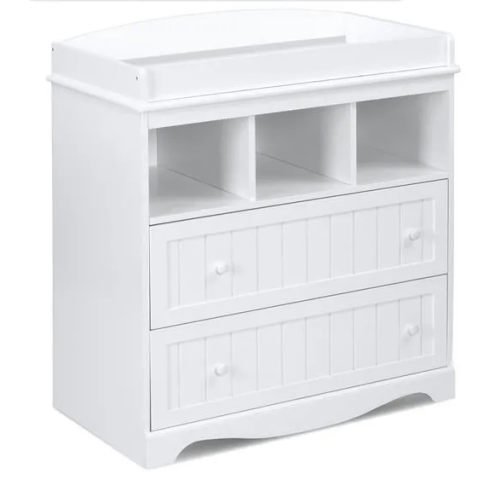 Commode à langer avec deux tiroirs et rangements - 127€95 190,00 €