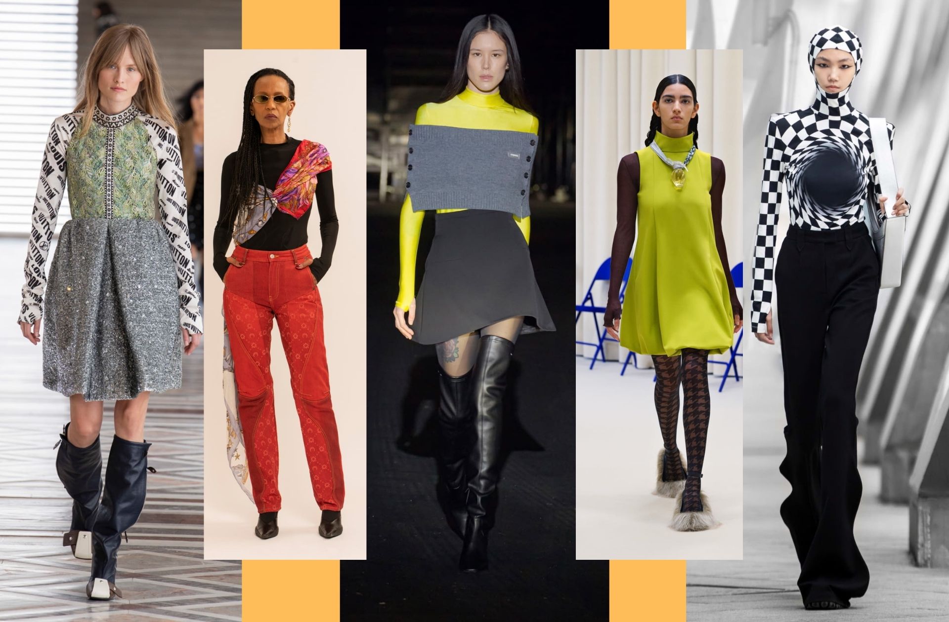 Les hauts seconde peau à manches mitaines chez Louis Vuitton, Marine Serre, Coperni, Nina Ricci, Annakiki