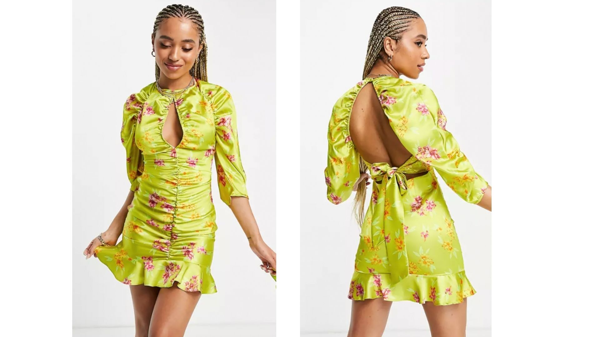 Lashes-of-London-flower-print-polyester-satin-backless-short-dress Lashes-of-London-flower-print-polyester-satin-backless-short-dress
