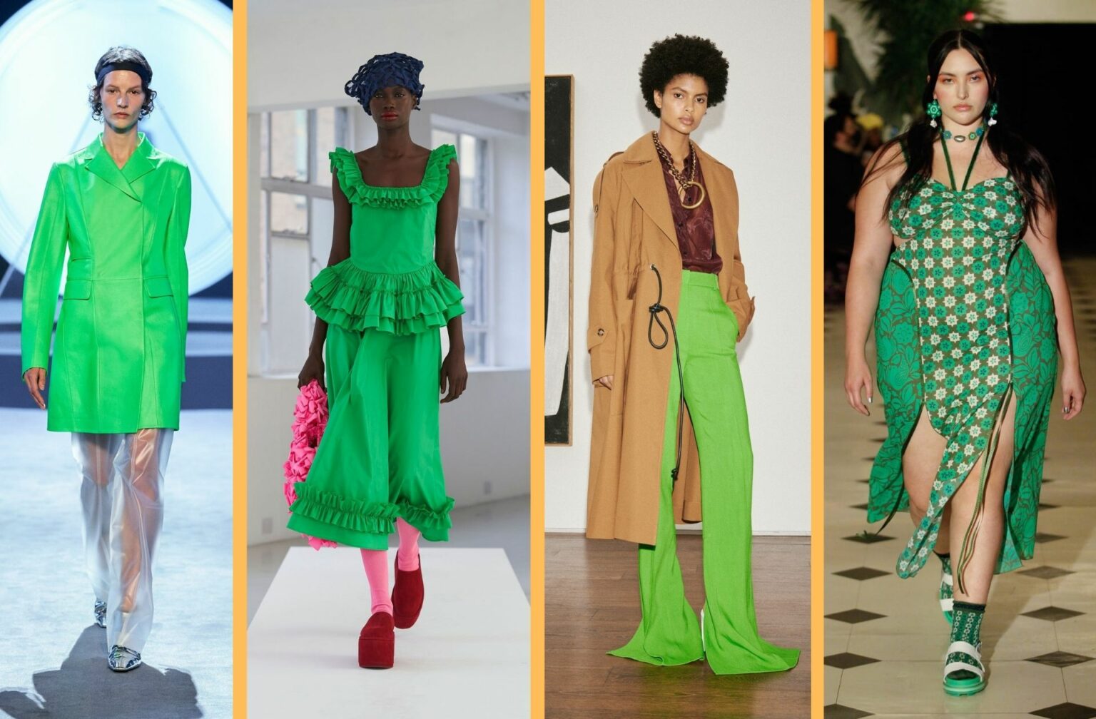 De gauche à droite, Salvatore Ferragamo, Molly Godard, Victoria Beckham, Anna Sui De gauche à droite, Salvatore Ferragamo, Molly Godard, Victoria Beckham, Anna Sui