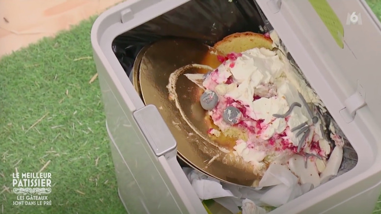 Gâteau dans la poubelle Gâteau dans la poubelle