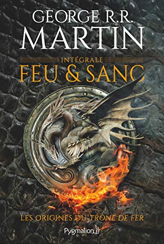 La couverture de l'ouvrage Feu et Sang : un emblème de dragon à trois têtes enflammé.