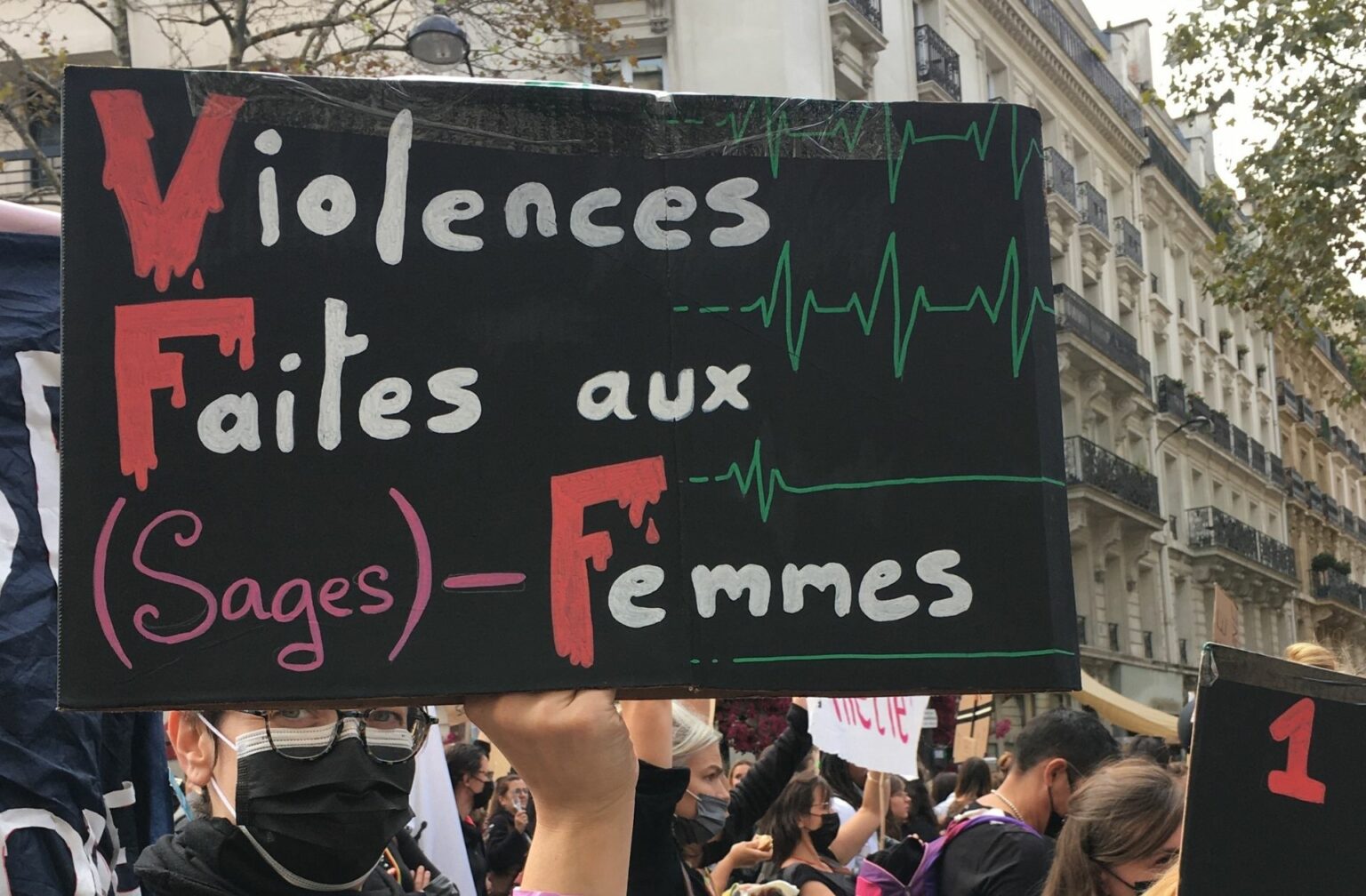 violences faites aux sages femmes – manifestation sages femmes 7 octobre 2021 – Maelle LeCorre
