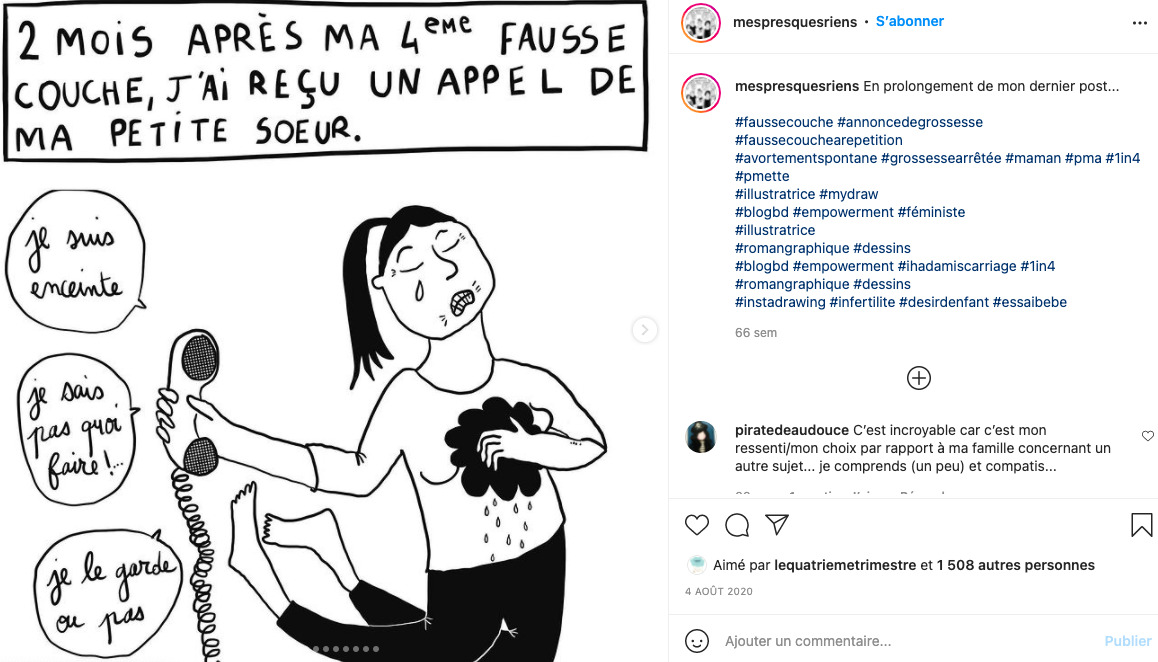Briser les tabous autour de la fausse couche, c’est l’objectif de cette puissante BD
