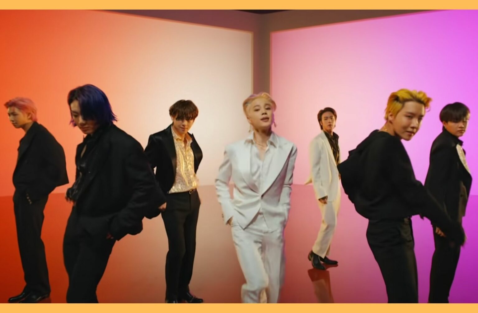 Screenshot of the BTS group in their Butter clip Screenshot of the BTS group in their Butter clip