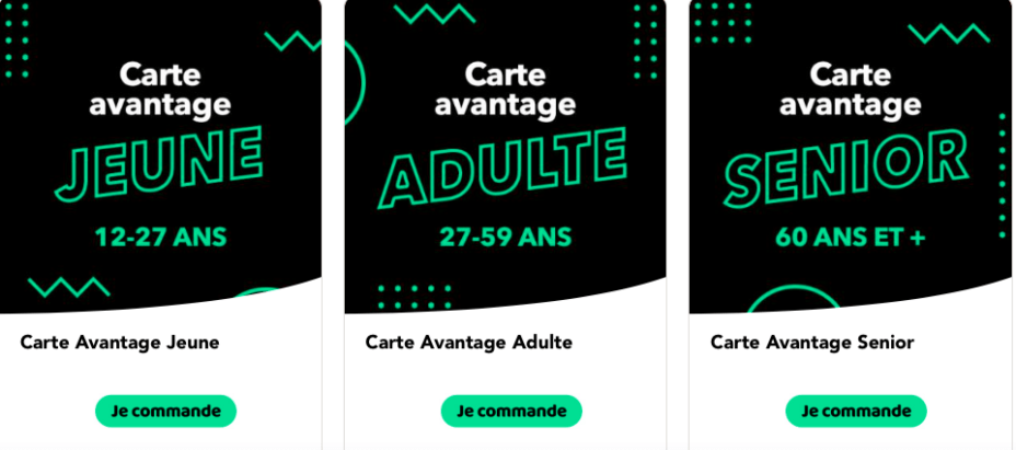 Présentation des cartes avantages SNCF Présentation des cartes avantages SNCF