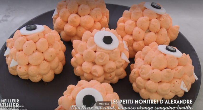 Gâteau d'Alexandre mini-monstre orange