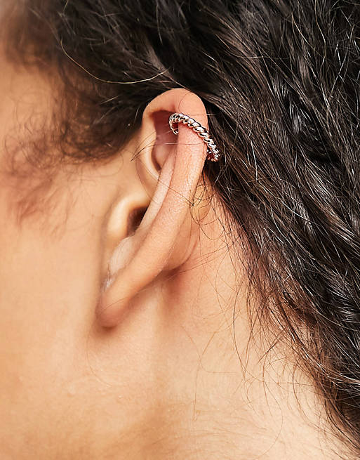 Orelia-Bijou-doreille-torsadé-en-plaqué-or-Or-rose