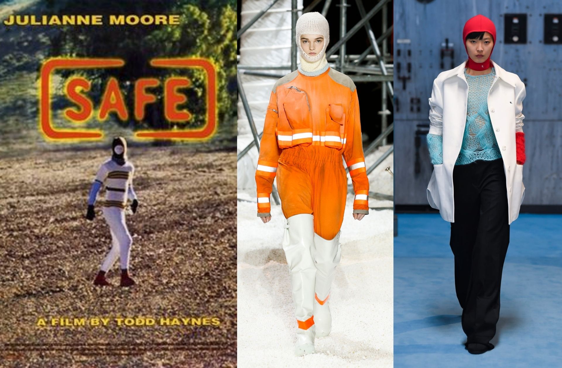 L'affiche du film Safe de Todd Haynes ; défilé CALVIN KLEIN 205W39NYC automne-hiver 2018-2019 par Raf Simons ; défilé Raf Simons automne-hiver 2021-2022.