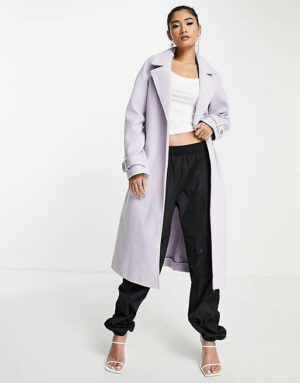 River-Island-Manteau-long-Lilas River-Island-Manteau-long-Lilas